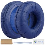 Set 2 bureti pentru casti JBL Tune 520BT / 520C / 510 BT / 500 BT / T460 BT / T450 BT, On-Ear - Albastru, Spuma cu memorie, Piele ecologica creponata