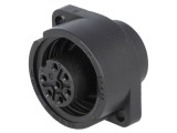 Conector circular soclu mamă IP67, 7 pini, 250V