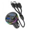 Incarcator Auto cu MP3 Player, Port USB Fast Charge QC3.0 si Type C, PD 20W, Bluetooth, 3 Mufe de Incarcare, Negru