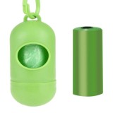 Set 2 role x 15 saci menajeri pentru fecale si dispenser cu agatatoare, pentru caini si pisici, Verde, Ropet
