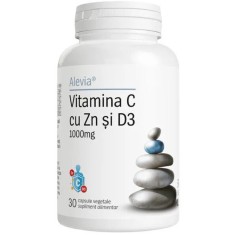 Vitamina C cu Zn si D3 1000mg 30cps vegetale