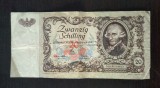 Bancnota Austria - 20 Schilling 1950 - Cu eroare - Rara