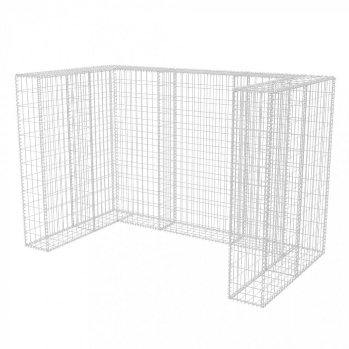 Gabion dublu &icirc;ngrădire pubelă, oțel, 180 x 100 x 120 cm