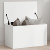 VidaXL Cutie de depozitare, alb, 60x35x35 cm, lemn prelucrat
