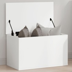 vidaXL Cutie de depozitare, alb, 60x35x35 cm, lemn prelucrat 840674