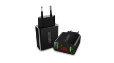 CHOETECH C0028 &amp;Icirc;ncărcător de perete cu 2 porturi USB QC negru foto