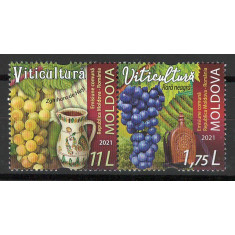 Moldova 2021 Mi 1178/79 MNH - Viticultura. Emisiune comuna Moldova - Romania