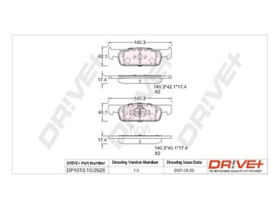 Dr!ve+ DP1010.10.0928 set placute frana,frana disc foto