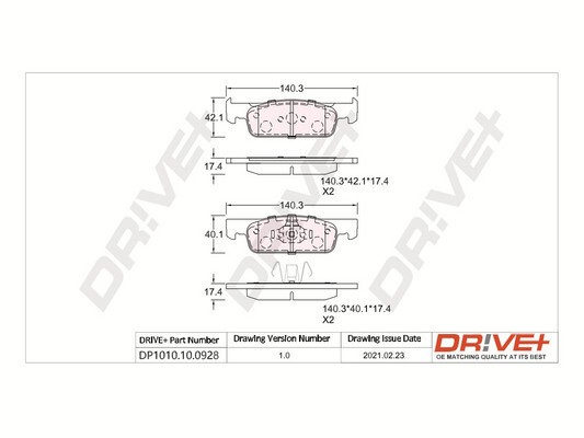 Dr!ve+ DP1010.10.0928 set placute frana,frana disc
