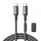 Cablu Date si Incarcare USB-C - USB-C Joyroom S-A50, 60W, 1.2m, Gri