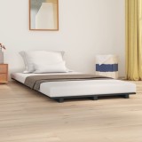 vidaXL Cadru de pat, gri, 100x200 cm, lemn masiv de pin 824555