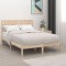 vidaXL Cadru de pat Double 4FT6, 135x190 cm, lemn masiv
