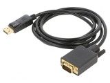 Cablu D-Sub 15pin HD la DisplayPort 1.8m Negru