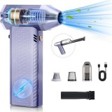 Cumpara ieftin Suflanta Aer si Aspirator Fara Fir Turbo Fan, 2 in 1, portabila, 200W, 130000 RPM, Baterie 8000 mAh, pentru Indepartare Praf PC, Tastatura, Monitor, T