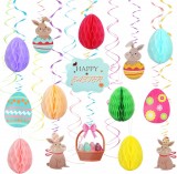 Set decoratiuni pentru Paste Lanmok, 23 piese, hartie/plastic, multicolor