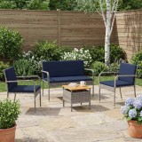 vidaXL Set de grădină cu pernă oțel 42025113