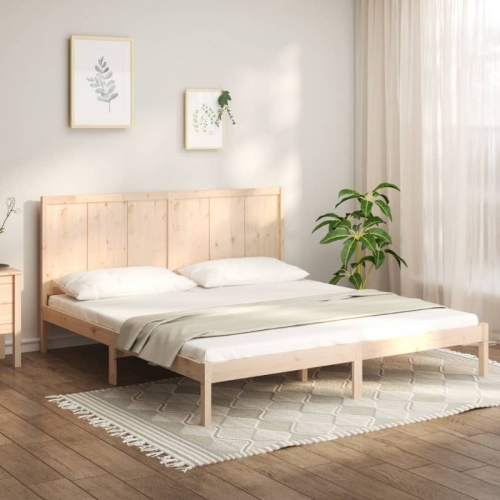 vidaXL Cadru de pat, 200x200 cm, lemn masiv de pin