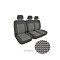 Huse Auto Textil 2+1 Premium Scaun Sofer si Bancheta Stanga, Negru cu Model geometric alb + negru cod 105