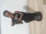 Statueta africana sculptata manual din lemn de esenta rara - Piesa deosebita