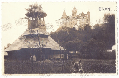 3647 - BRAN, Brasov, Dracula Castle, Romania - old postcard, real Photo - used foto