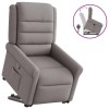 VidaXL Fotoliu rabatabil cu ridicare pe verticală, gri taupe, textil 3303321