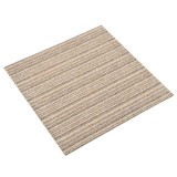 vidaXL Covor 20 pcs Bej &icirc;n dungi 50 x 50 cm 100% polipropilenă 42046754