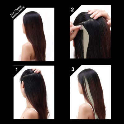 Extensie Păr Drept cu Clips, Blond, 58cm foto