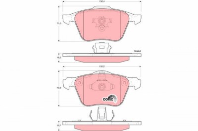 TRW GDB1576 COTEC set placute frana,frana disc foto