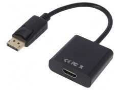 Adaptor DisplayPort la HDMI, 0.15m, Negru