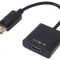Adaptor DisplayPort la HDMI, 0.15m, Negru