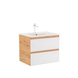 Dulap inferior Vario Forte 60 cu lavoar stejar-alb