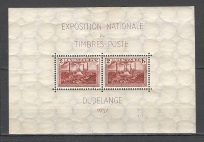 Luxemburg.1937 Expozitia filatelica nationala:Vederi-Bl. ML.12 foto
