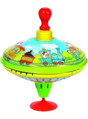 Goki Humming Top With Wooden Handle Train (53058)