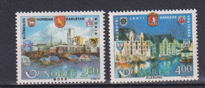 NORVEGIA CLADIRI 1986 MI: 948-949 MNH foto
