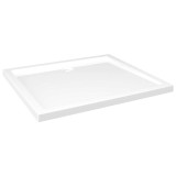Cumpara ieftin Cadita de dus dreptunghiulara din ABS, alb, 80x90 cm
