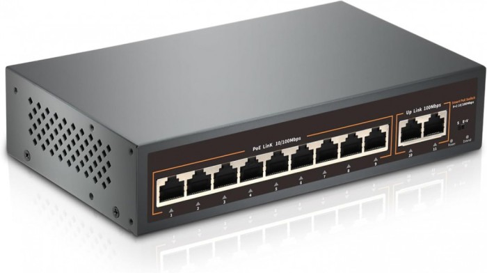 Switch smart PoE 9 porturi 10 100mbps, 120W, 9FE(PoE)+2FE, F0920FBL-A