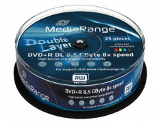 Mediu optic MediaRange DVD-R 8.5GB 8x 25 foto