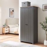 Dulap pentru haine Trorjam 175x80x52 cm gri cu aspect stejar