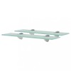 Rafturi suspendate sticla transparenta 40x10 cm, 2 buc, suport aliaj zinc, grosime 8 mm, capacitate 10 kg