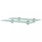 Gossi rafturi suspendate, 2 buc,. 40 x 10 cm, sticla, 8 mm