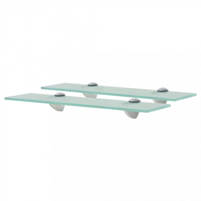 Gossi rafturi suspendate, 2 buc,. 40 x 10 cm, sticla, 8 mm