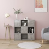 Gossi biblioteca, gri beton, 90 x 30 x 90 cm, lemn prelucrat