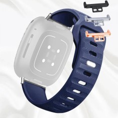 Curea silicon, compatibila Huawei Watch Fit 1, cu adaptor dedicat, Navy Grip foto