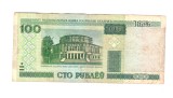 Bancnota Belarus 100 ruble 2000, circulata, stare relativ buna