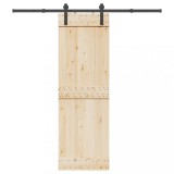 VidaXL Set feronerie pentru uși glisante, negru, 200 cm, oțel