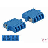 Set 2 buc fibra optica LC Quad la LC Quad Single-mode M-M Blue, Delock 86538