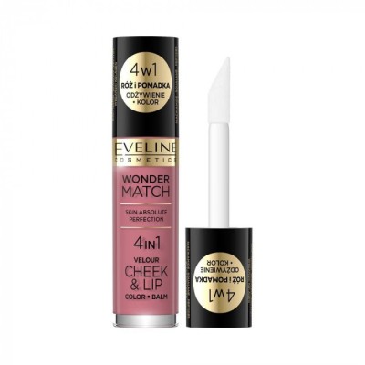 Fard lichid pentru obraj si buze 4in1Wonder Match N04, 4.5ml, Eveline Cosmetics foto