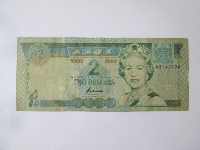 Fiji 2 Dollars 1996,bancnota din imagini