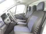 2+1 Huse Scaune pentru OPEL VIVARO 2014+ Microbuze Negru Gri Inchis Textil