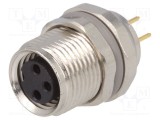 Conector M8 mamă 3 pini neecranați IP67 60V TE Connectivity